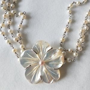 Pearl/floral necklace - Macy's brand